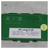 50rd Box 45 Long Colt 250gr LRN