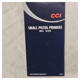 CCI #500 Small Pistol Primers, Qty 1000