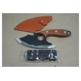 Rolled Carbon Steel Finger Hole Knife