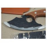 Rolled Carbon Steel Finger Hole Knife