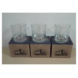 Set of 3 Lucky Shot Etched Whiskey Glasses - 1776