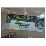 20 Sig Sauer 9mm 124 Gr V-Crown JHP Ammo