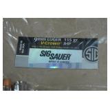 20 Sig Sauer 9mm 115 Gr V-Crown JHP Ammo