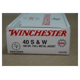 50 Winchester .40 S&W 180 Gr FMJ Ammo