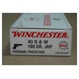 50 Winchester .40 S&W 180 Gr JHP Ammo
