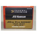 20 Federal Premium .410 Bore Handgun 2-1/2" 000 Buck Personal Defense Shotshells