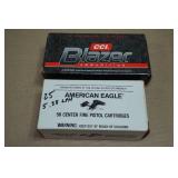 55 Rounds .357 Mag Ammo - 30 Blazer 158 Gr JHP, 25 Am Eagle 158 JSP, 5 Rounds .38 Spl