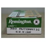 50 Remington UMC .380 Auto 95 Gr MC Ammo