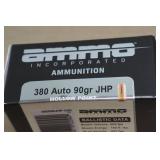 20 Ammo Inc .380 Auto 90 Gr JHP Ammo