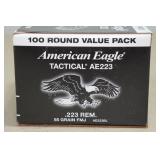 100 American Eagle .223 Rem 55 Gr FMJ Ammo