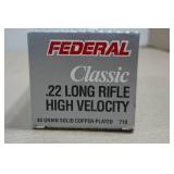 271 Federal Classic .22 LR 40 Gr Plated Solid Ammo