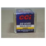 50 CCI Maxi Mag .22 WMR 40 Gr JHP Varmint Ammo