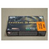 20 Federal Premium .308 Win 168 Gr Gold Medal Sierra Matchking Ammo