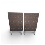 Lounge Reception Armless Guest Chair featuring Brushed Steel Legs