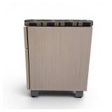 2 Door Wood Cabinet with Cushion Top  Dimensions: 36" x 24 x 18"