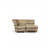 Modular 2-Seater Sofa with Distinct Geometric Pixel-Patterned Upholstery