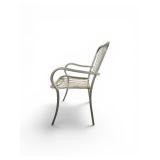 2 Piece Dining Chairs features a durable, hot-galvanized steel frame with a distinct linear slat design