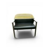 Waiting Room Chair Features a unique dual-fabric upholstery
