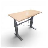 Steelcase Height Adjustable Power Desk Retails New for $2144 and measures 48" wide / 24" deep / adjusts between 26.5" to 51.75" tall