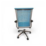 Steelcase Think V2 office chair in Turquise Blue with a chrome frame $1100 retail