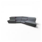 4 Piece Nevins Contemporary Soft Seating Modular Set Retails for $8800
