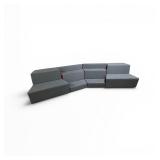 4 Piece Nevins Contemporary Soft Seating Modular Set Retails for $8800