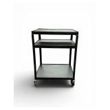 Black Luxor LP34LE-B Mobile Audio-Visual Cart featuring three shelves & Power Cord
