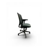 Steelcase Amia office chair featuring adjustable arms and a Black fabric seat