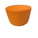 Steelcase alight lounge Ottoman (orange)2ft diameter with a height of 16"