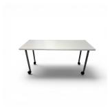 White Training Table on Wheels   Dimensions:29" x 24" x 60"