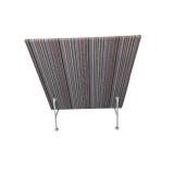 Set of 2 Steelcase privacy benches, 48" × 27" × 51".