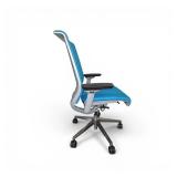 Steelcase Think V2 office chair in Turquise Blue with a chrome frame $1100 retail