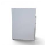 White 2-drawer Lateral File Cabinet with Open, Recessed Compartment