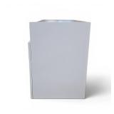 White 2-drawer Lateral File Cabinet with Open, Recessed Compartment