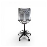 Herman Miller Cosm Drafting stool featuring a sleek, armless design with a breathable mesh back and seat