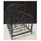 Heavy Black Metal Wine Rack