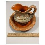 Large White Bowl and Small Pitcher and Bowl Set