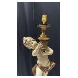 Vintage Cherub Lamp Set