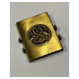 Vintage Shoe Brush & Brass (?) Medallion