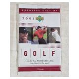 Unopened Pack of Upper Deck 2001 Golf Cards - Premium Pack Possible Tiger Woods Rookie Auto That