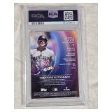 Royce Lewis 2025 Topps Finest Creators Auto Gold Refractor Numbered 37/50 and PSA NM-MT 8 - Minnesota Twins Baseball Card