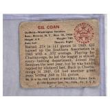 Gil Coan 1950 Bowman #54- Washington Senators Vintage Baseball Card