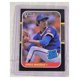 Greg Maddux Rookie 1987 Leaf Donruss Rated Rookie #36 - Chicago Cubs Baseball Card