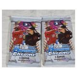 Lot of 2 Unopened Packs of 2023 Bowman Chrome Baseball Card Packs