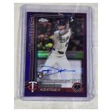 DaShawn Keirsey Jr. Rookie 2025 Topps Chrome Purple Refractor On Card Auto #RA-DK #159/250 - Minnesota Twins Baseball Card