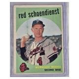 Red Schoendienst 1959 Topps #480 - Milwaukee Braves Vintage Baseball Card