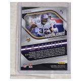 Aaron Jones 2025 Panini Prizm Blue Wave Refractor #7 and Numbered 191/230 - Minnesota Vikings Football Card