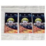 Lot of 3 Unopened Packs of 2021 Topps Chrome Tennis