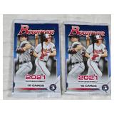Lot of 2 Unopened Packs of 2021 Bowman