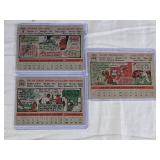 Lot of 3 Vintage 1956 Topps Baseball Cards Featuring Ray Boone, Eddie Robinson, and Billy Hoeft - Detroit Tigers and New York Yankees.